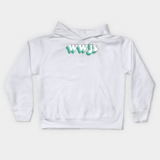 what would jesus say (green) Kids Hoodie